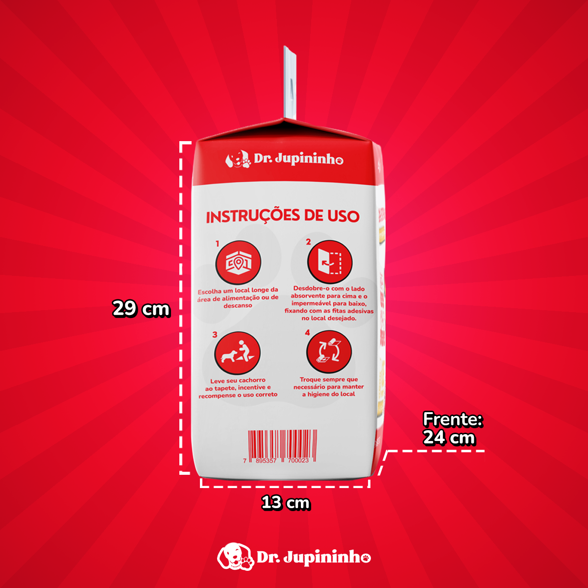 12 Pacotes de Tapete Higiênico Para Cães 60x80cm (360 Unidades) - Imagem 3