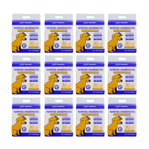 12 Pacotes de Tapete Higiênico Para Cães 60x60cm (360 Unidades)